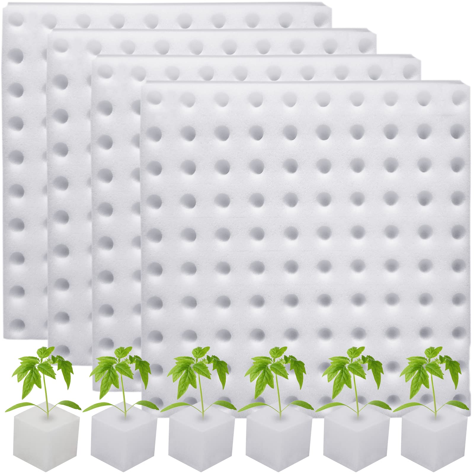 Eshylala hydroponic sponge seedling square 400pcs aids rapid propagation and easy handling