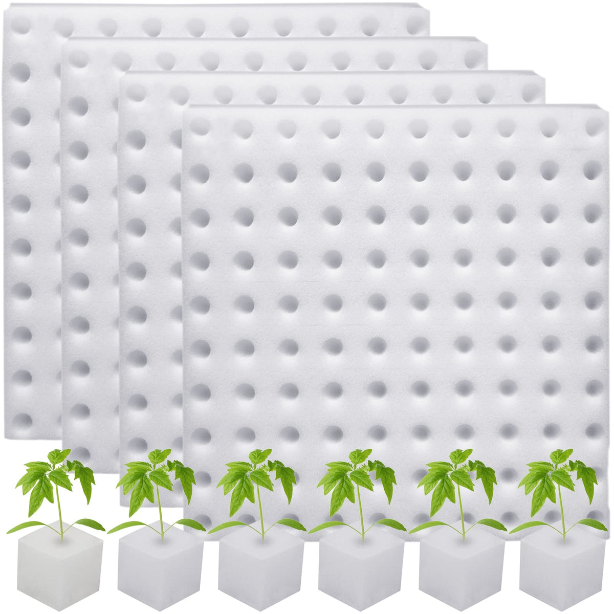 Eshylala hydroponic sponge seedling square 400pcs aids rapid propagation and easy handling