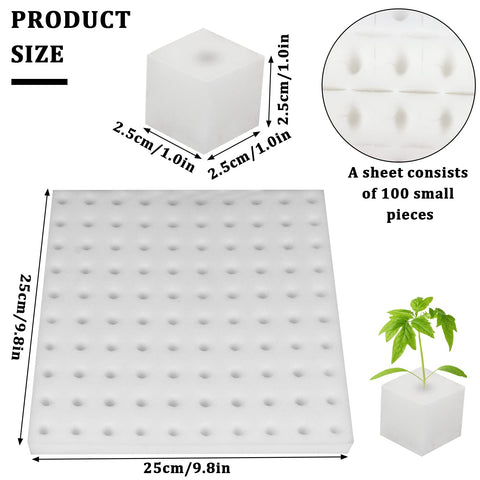 Eshylala predrilled-holes seedling sponge supports precise seed placement during propagation