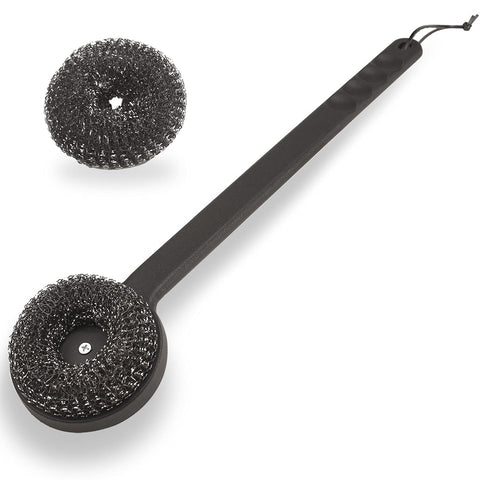 Esie Houzie 18-inch grill brush with long handle reaches hard-to-clean grates