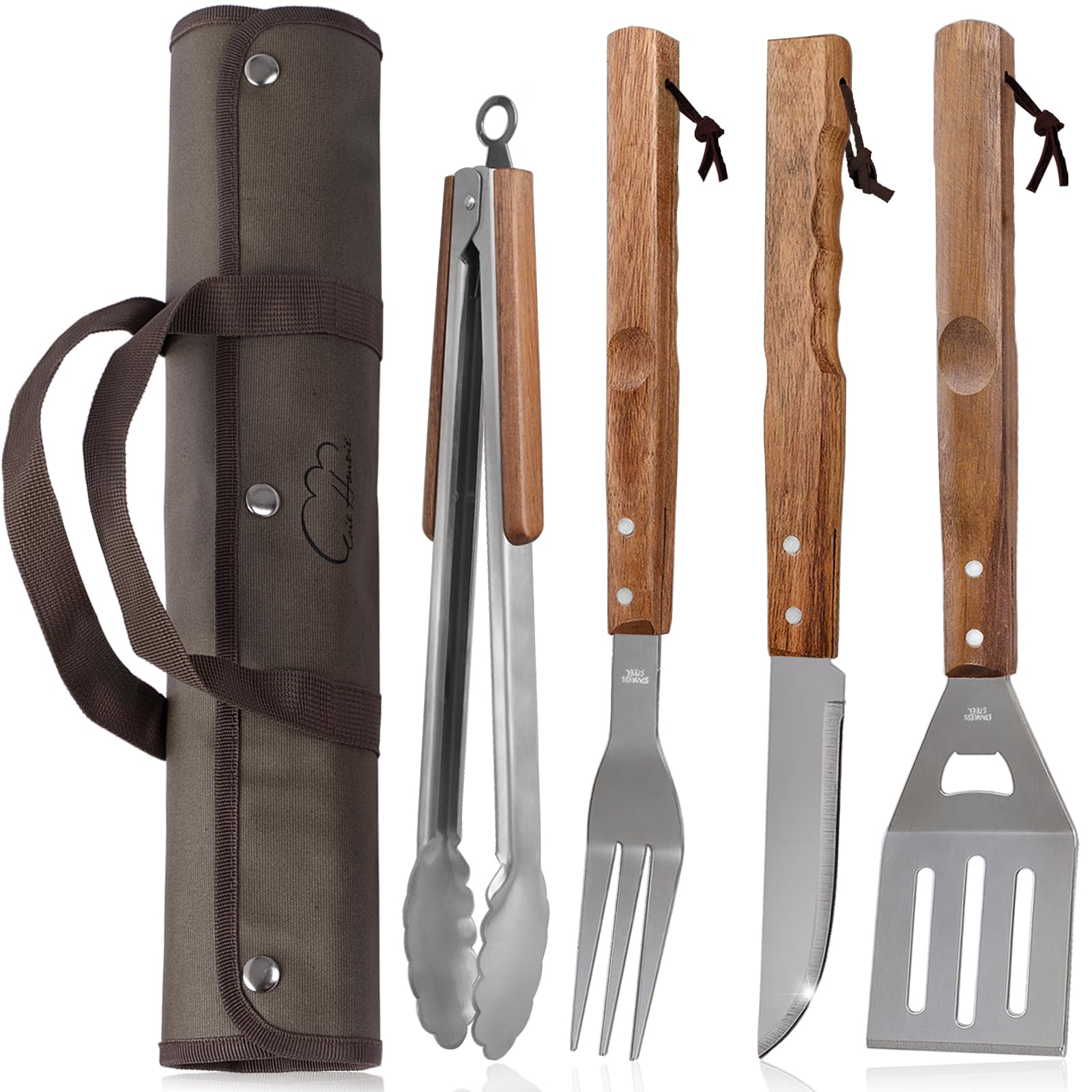 Esie Houzie BBQ spatula 16-inch for precise flipping and control.