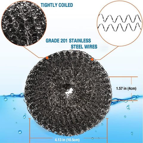 Esie Houzie reusable scrubber pad, rinse and air-dry after use.