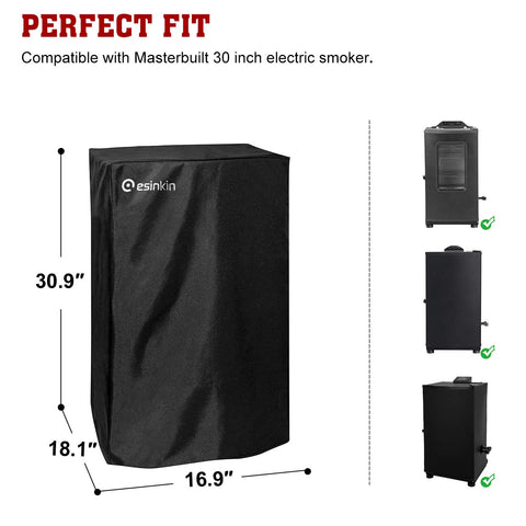 Esinkin 30-inch smoker cover provides outdoor durability and weather protection