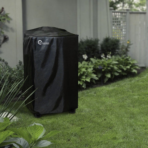 Esinkin all-weather cover guards outdoor smokers against rain and sun exposure.