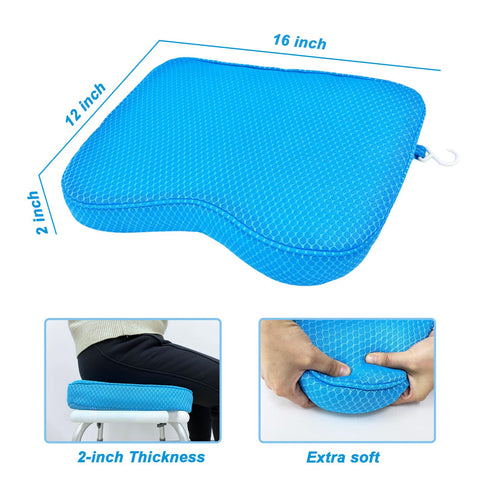 Esme L&H cushion shows a 2-inch thick, soft and stable seating surface
