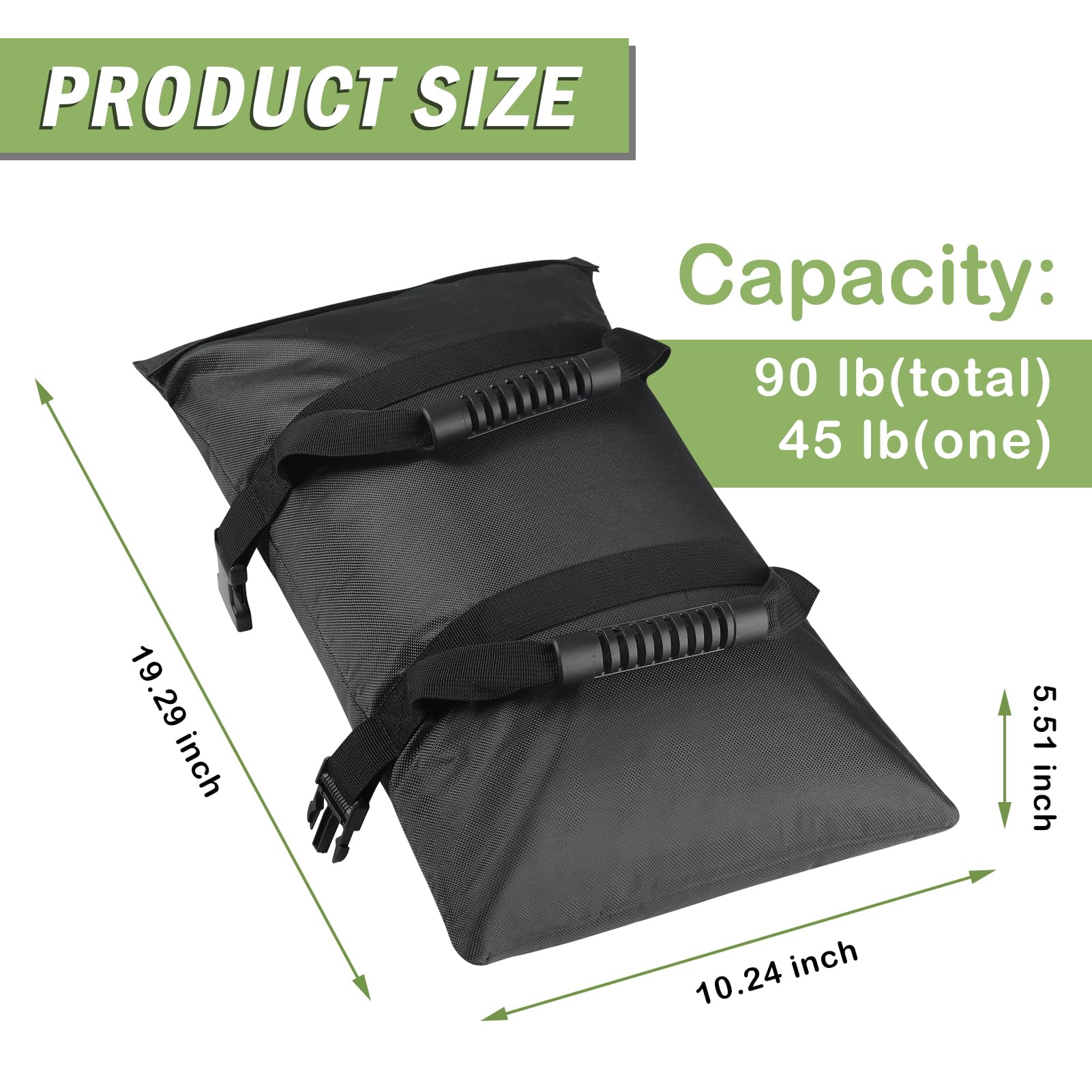 Esmorah fillable sand bags used for quick patio umbrella stability