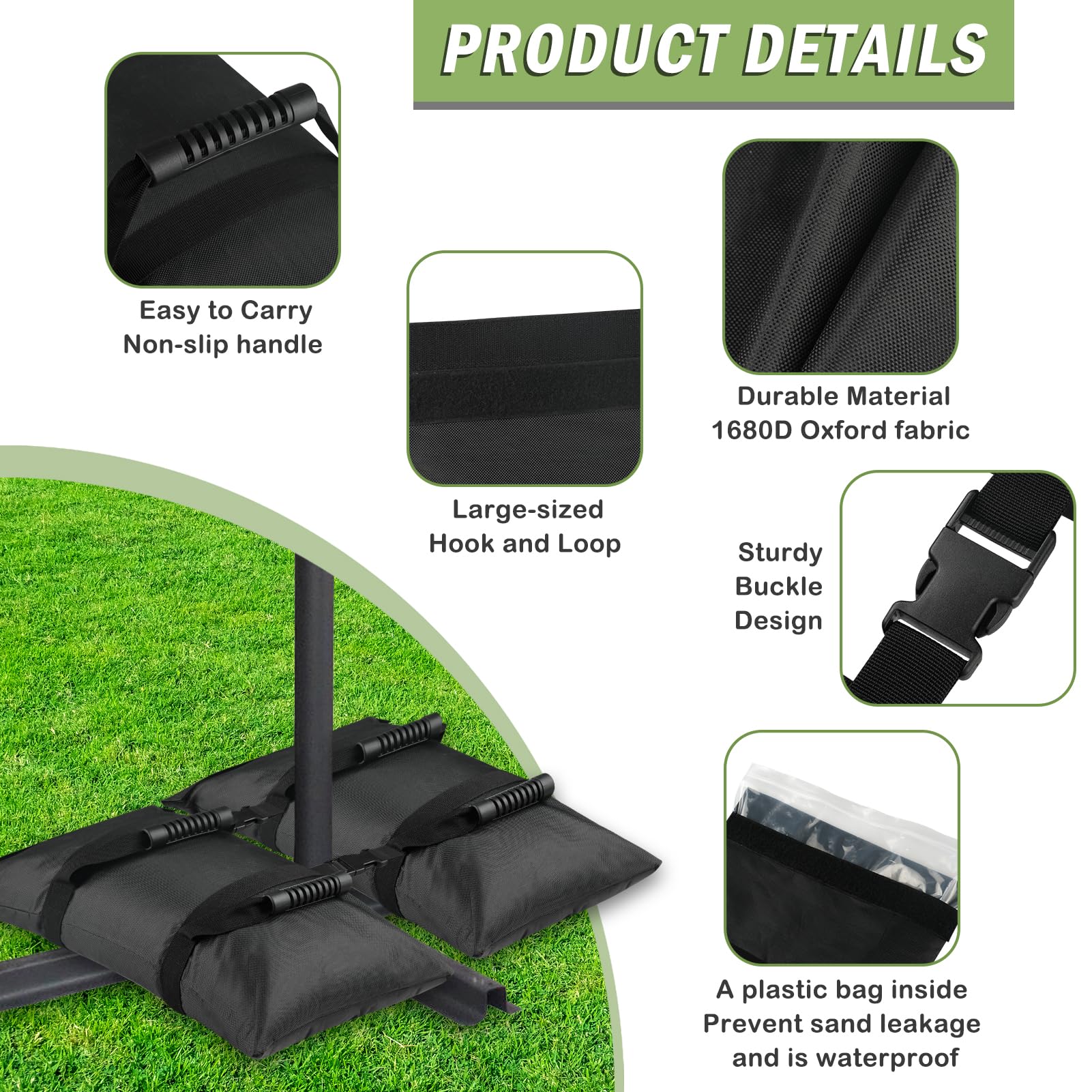 Esmorah 1680D Oxford fabric ensures durable, weather-ready ballast