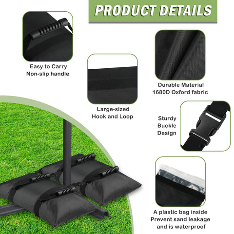 Esmorah weights connected by buckles provide stable alignment.