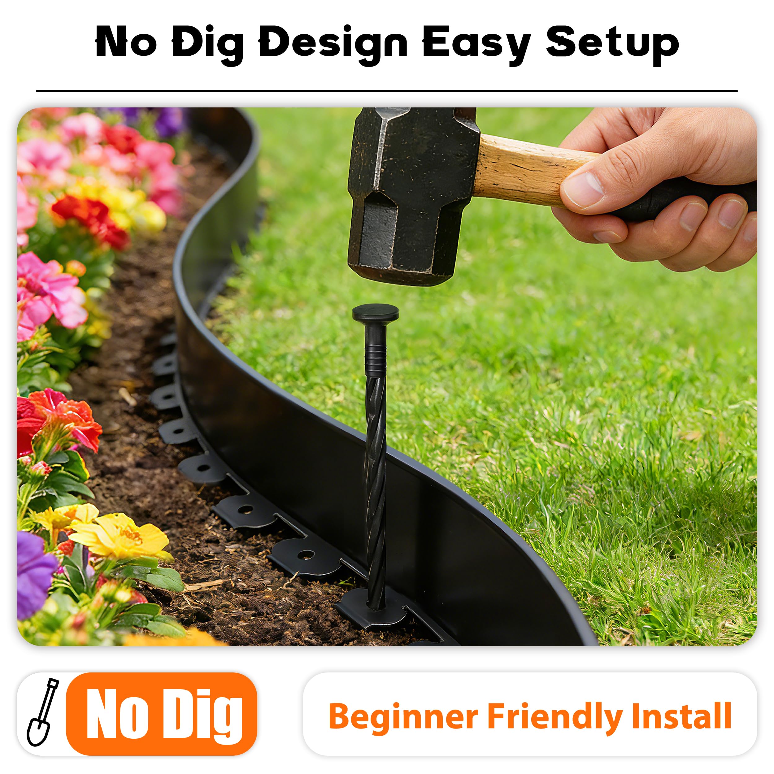 ESOHOT flexible edging accommodates curves and straight lines for varied layouts.