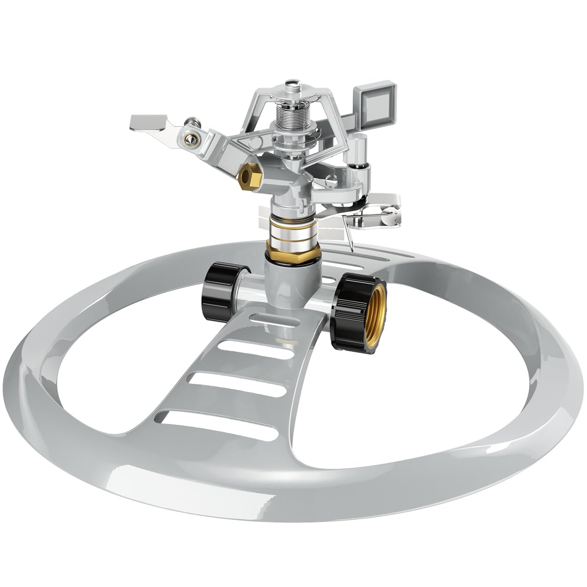 ESOW metal pulsating sprinkler with heavy base for stable watering