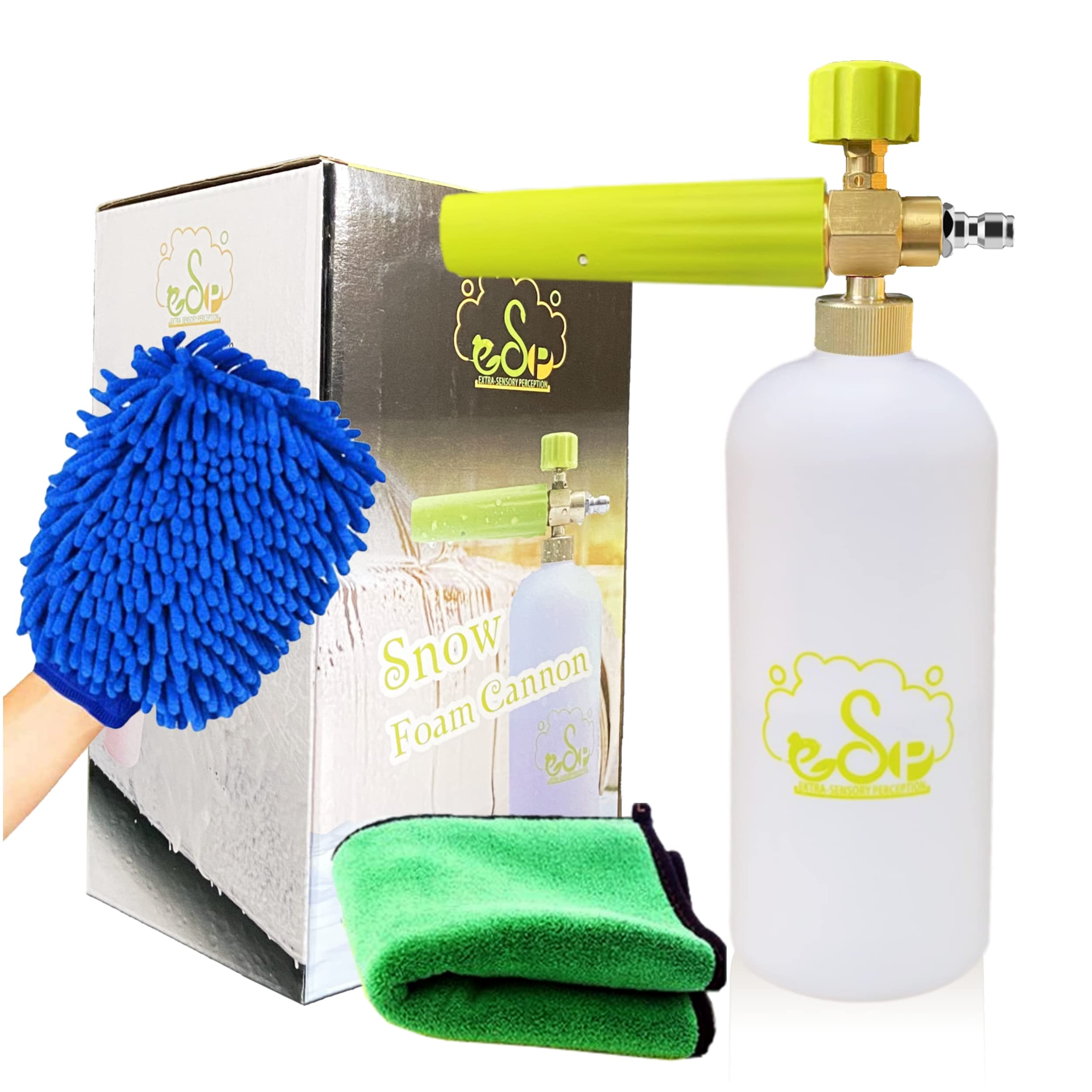 ESP Extra-Sensory Perception foam cannon body delivers dense car wash foam.