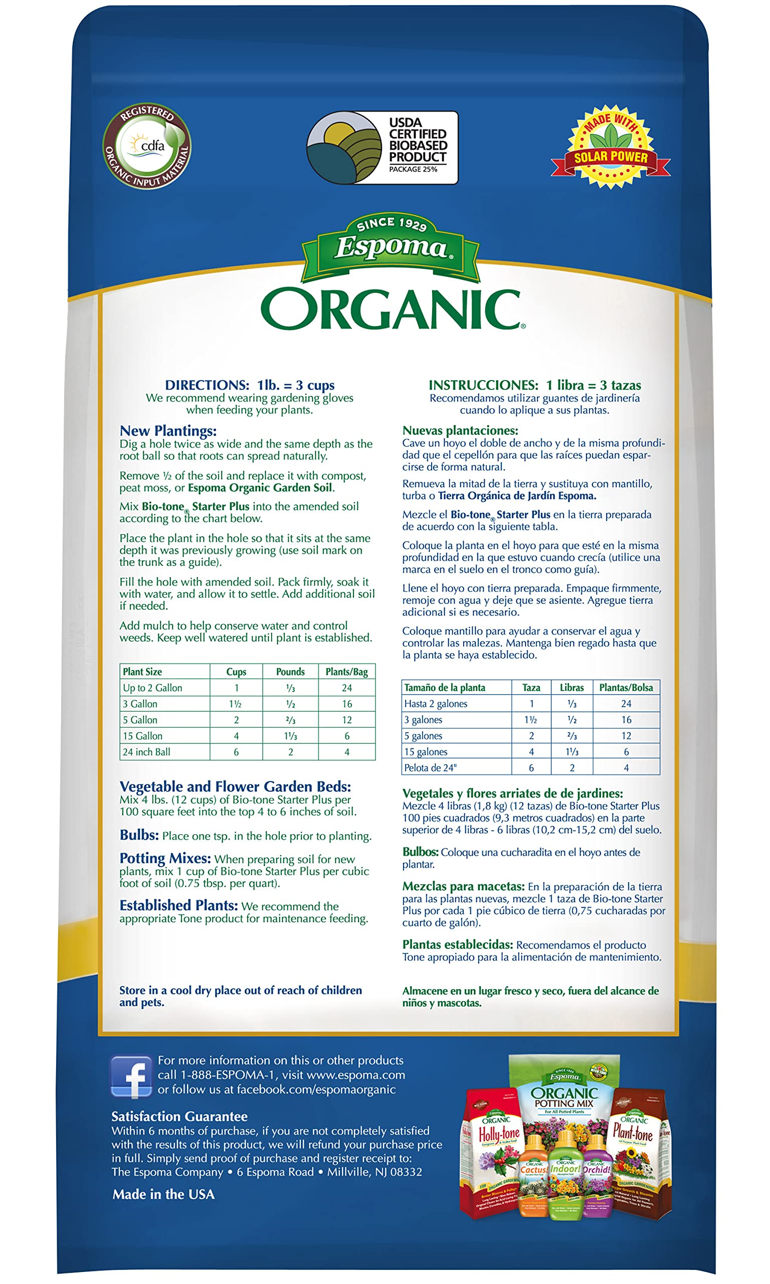Espoma Bio-Tone Starter Plus with mycorrhizae supports robust root systems