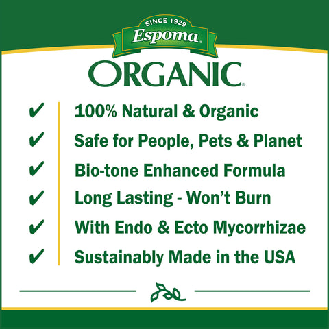 Espoma Bio-Tone Starter Plus promotes healthy root zone backfill during planting