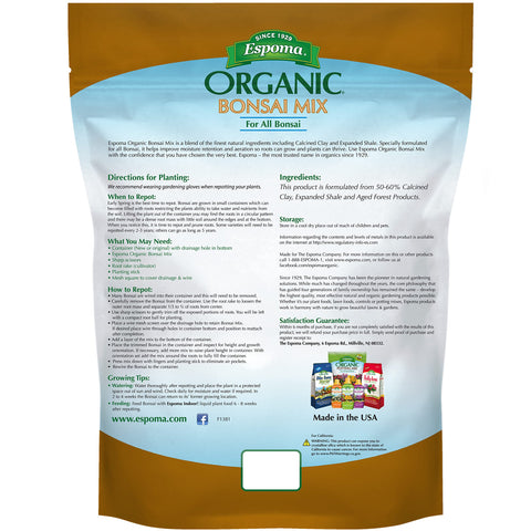 Espoma Bonsai Soil in-use ensures quick drainage and healthy root growth