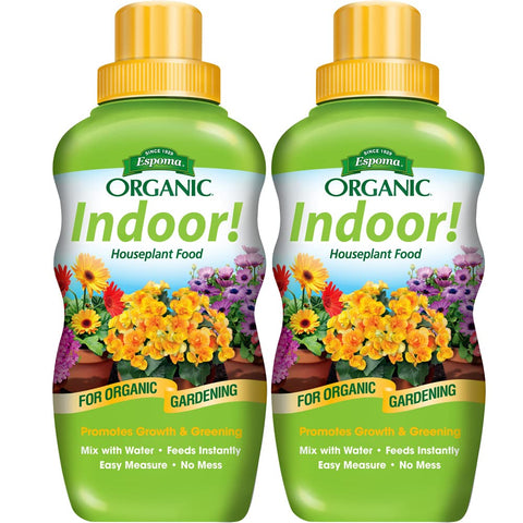 Espoma indoor plant food bottle pour for easy feeding of potted plants