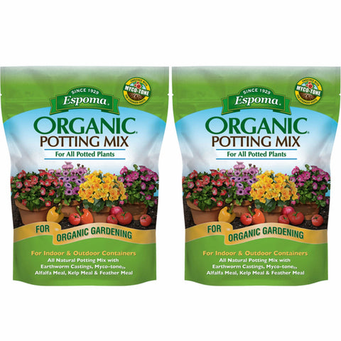Espoma Organic Potting Soil Mix bag front for versatile container gardening.