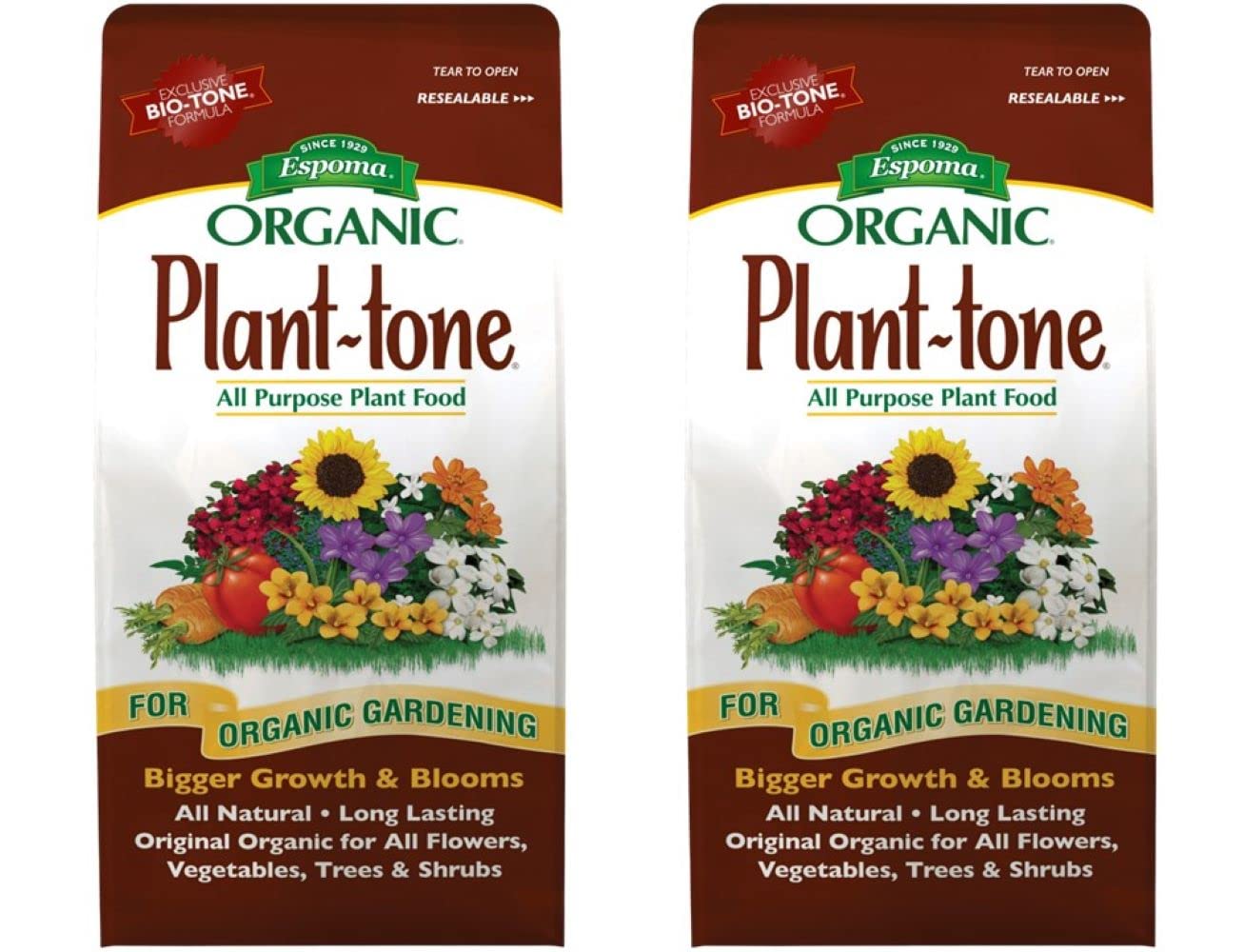 Espoma Plant-Tone 5-3-3 bag for long-lasting organic nutrition.