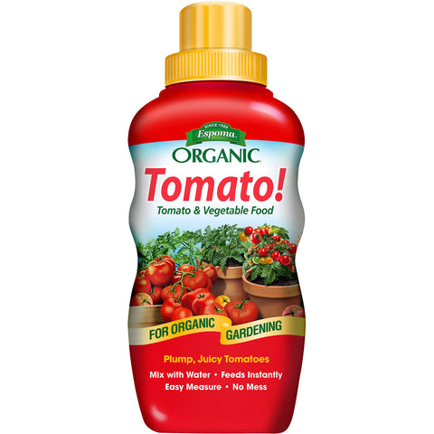 Espoma Tomato Food bottle boosts tomato growth organically
