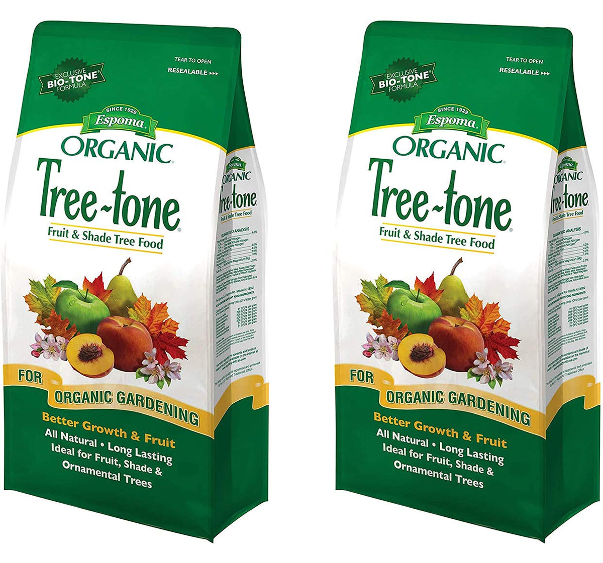 Espoma Tree-Tone 4 lb bag for organic tree feeding and soil nourishment.