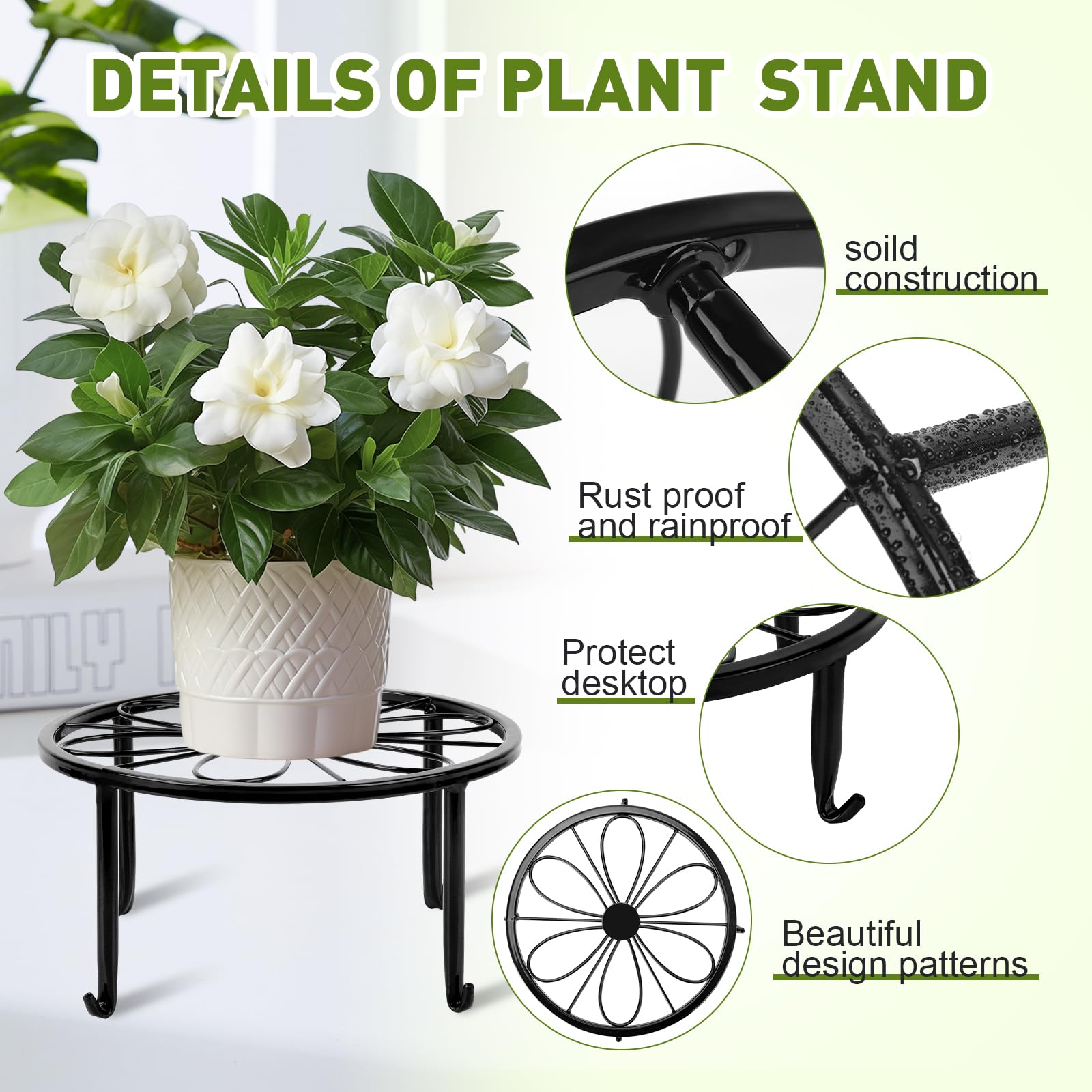 ESRICH anti rust coating plant stand resists humidity for outdoor use