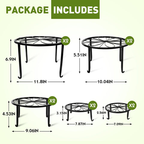 ESRICH multi-size plant stand collection shows varied heights for different pots