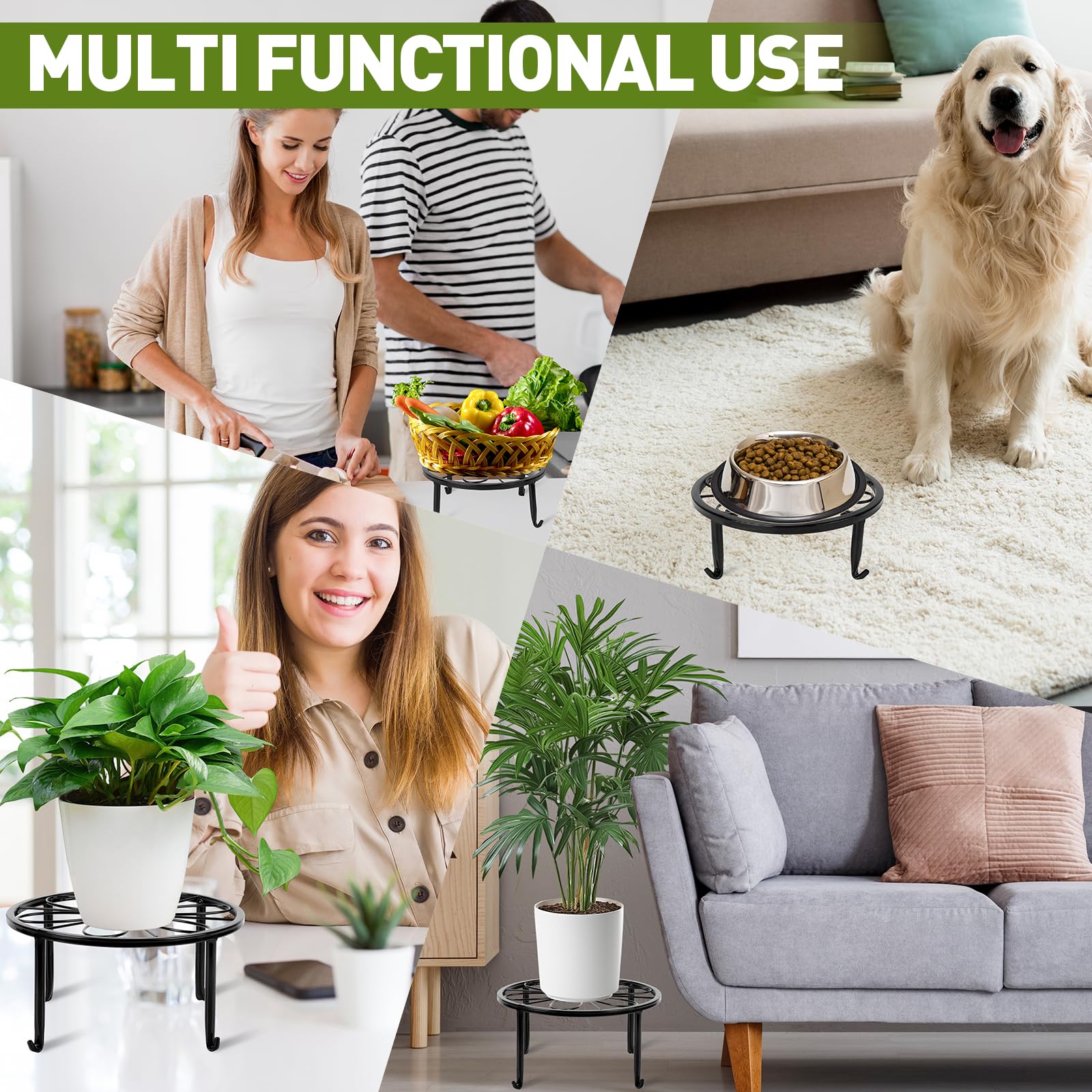 ESRICH multipurpose plant stand can hold plants and kitchen items