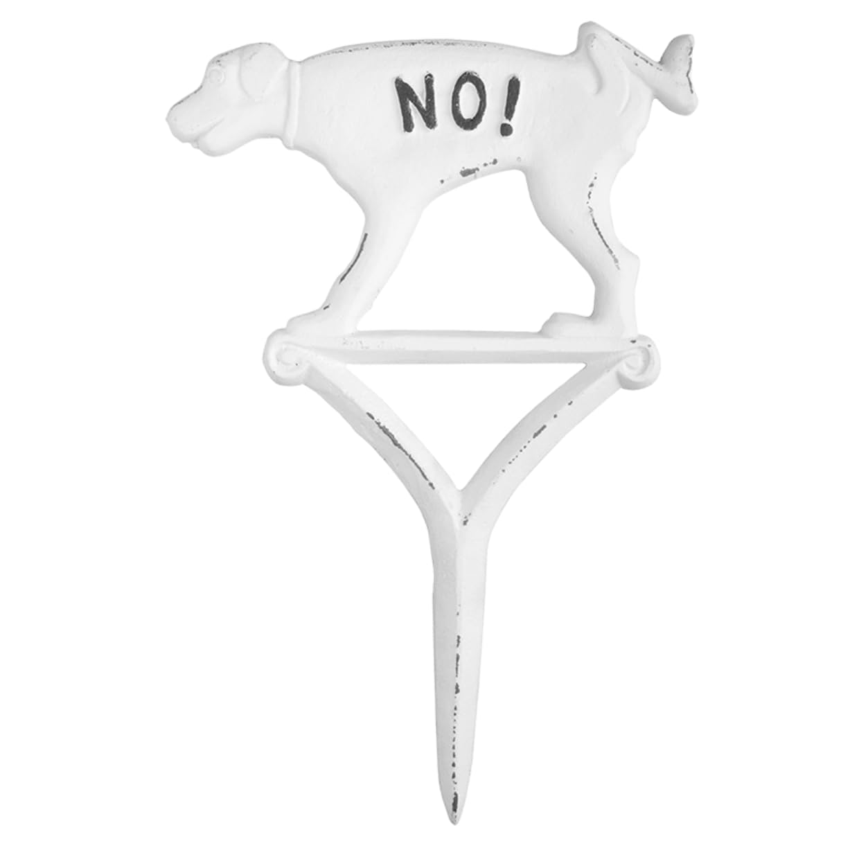 Esschert Design HB16 dog sign peeing no iron white deters garden marking.