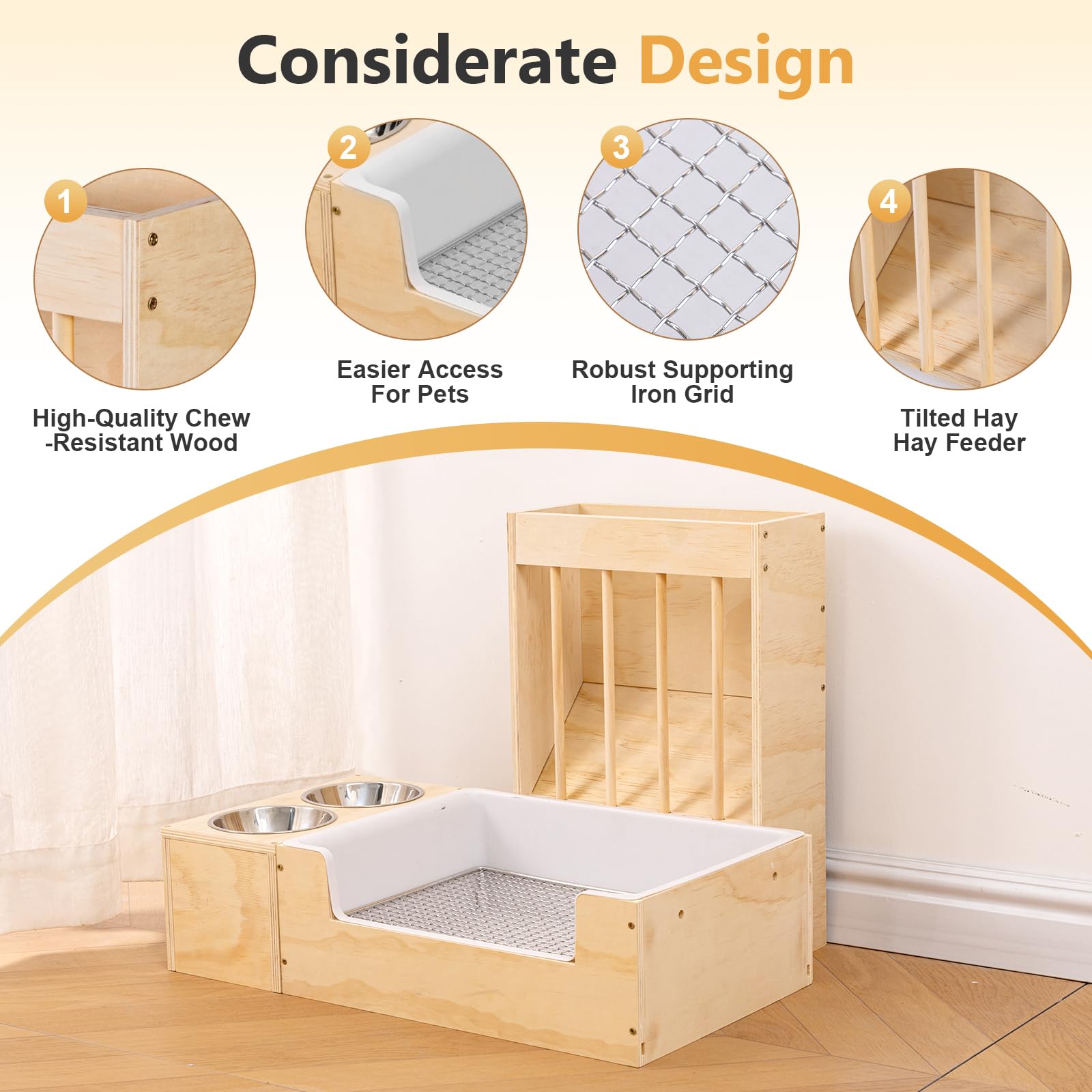 Essenhome removable litter pan allows easy cleaning after use.