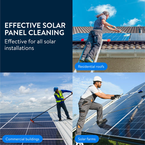 Essential Values Solar Panel Cleaner label highlights neutral pH and no colorants for safety.