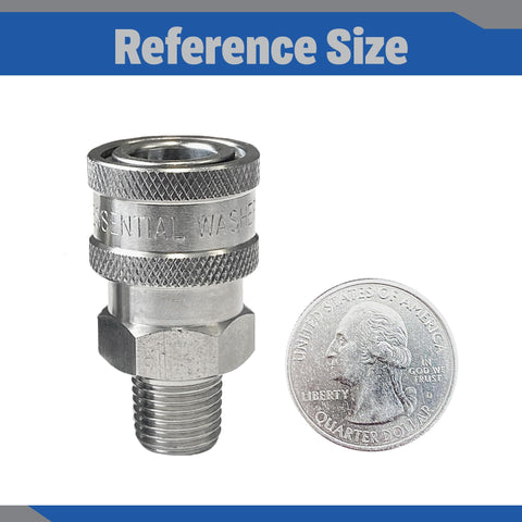Set of two ESSENTIAL WASHER quick connect fittings provides ready value for tasks.