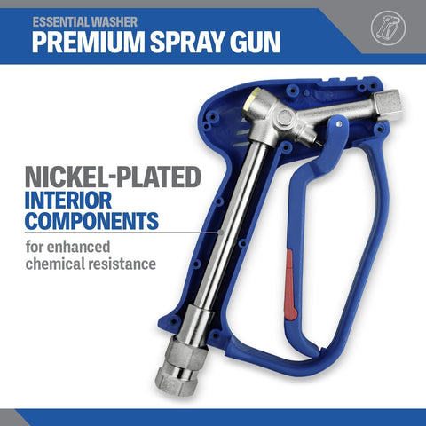 Compact Essential Washer gun enabling easy maneuverability in tight spaces