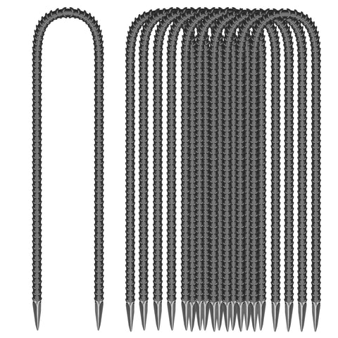 ESSFF 11-piece 12-inch garden ground stakes for secure outdoor setups and easy installation.