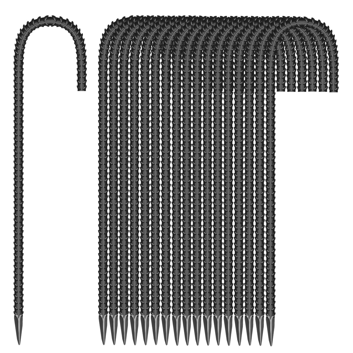 ESSFF 18-piece J-shape stake in galvanized steel for strong outdoor anchoring.