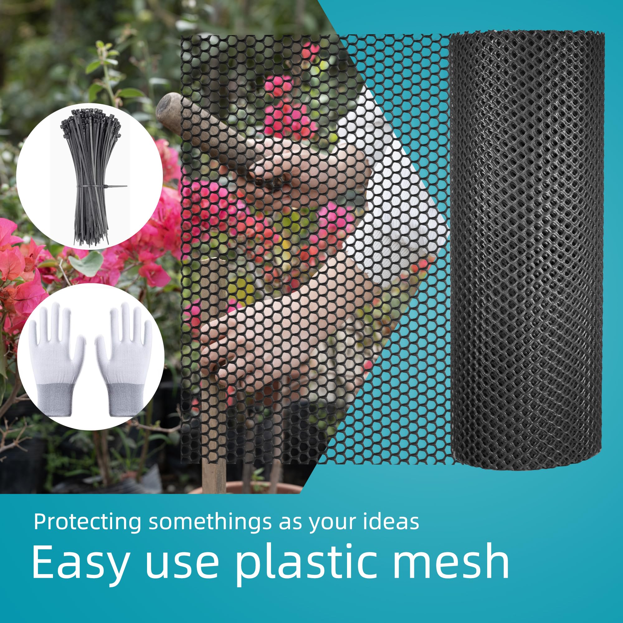 ESSFF black plastic mesh fence for durable weatherproof outdoor use.