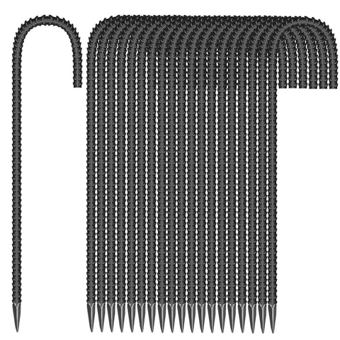 ESSFF galvanized ground stake 12-inch J-shape for secure outdoor anchoring.