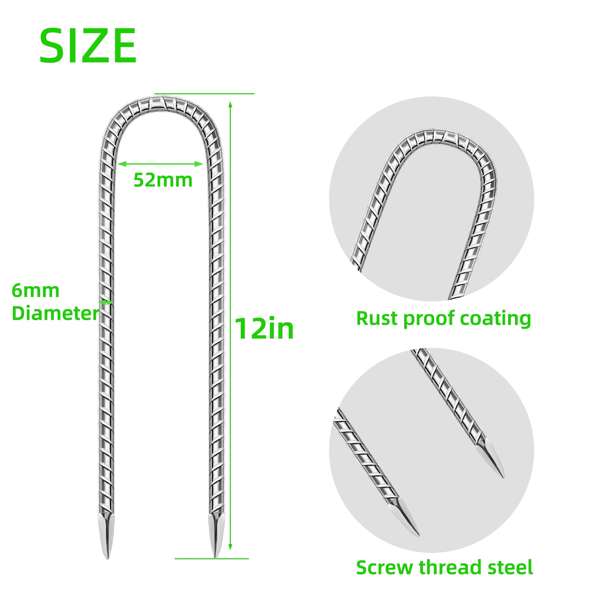 ESSFF galvanized steel U-shape anchors resist rust for outdoor use