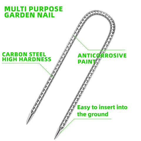 ESSFF ground tent stake set embedded in soil showing sturdy hold