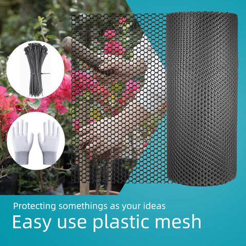 ESSFF decorative black mesh enhances garden aesthetics while keeping pets secure.