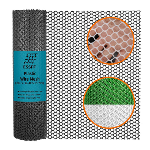 ESSFF Pet & Garden Safeguard roll in black netting protects poultry and pets outdoors.