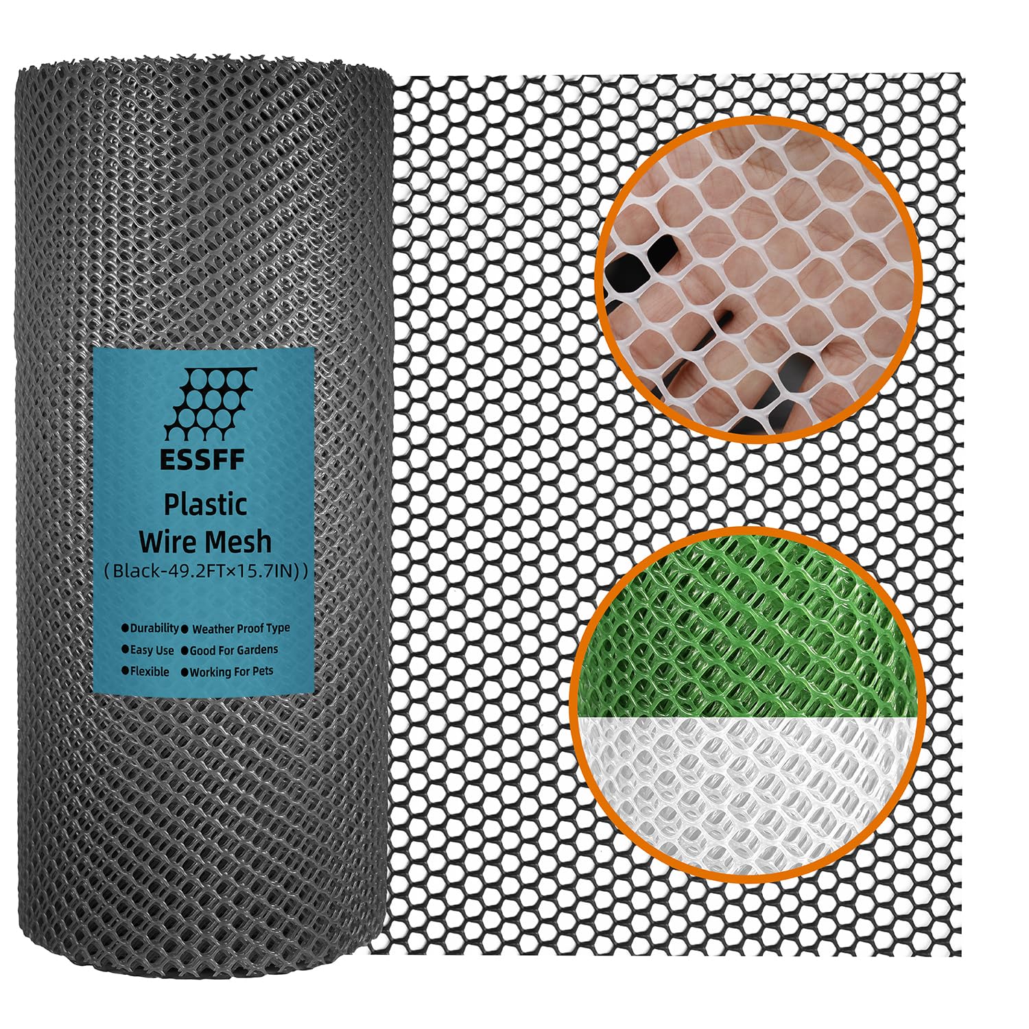 ESSFF Pet & Garden Safeguard roll in use, sturdy outdoor fence for pet safety.