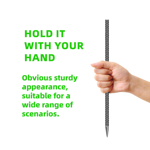 ESSFF sharp-ended stakes enable easy soil insertion and fast setup