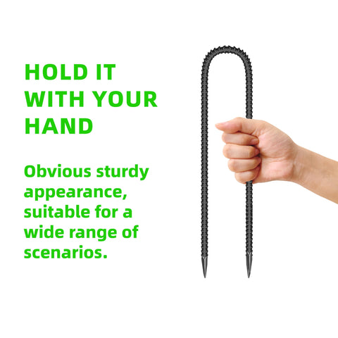 ESSFF ground stakes securing a tent and canopy for reliable outdoor shade.