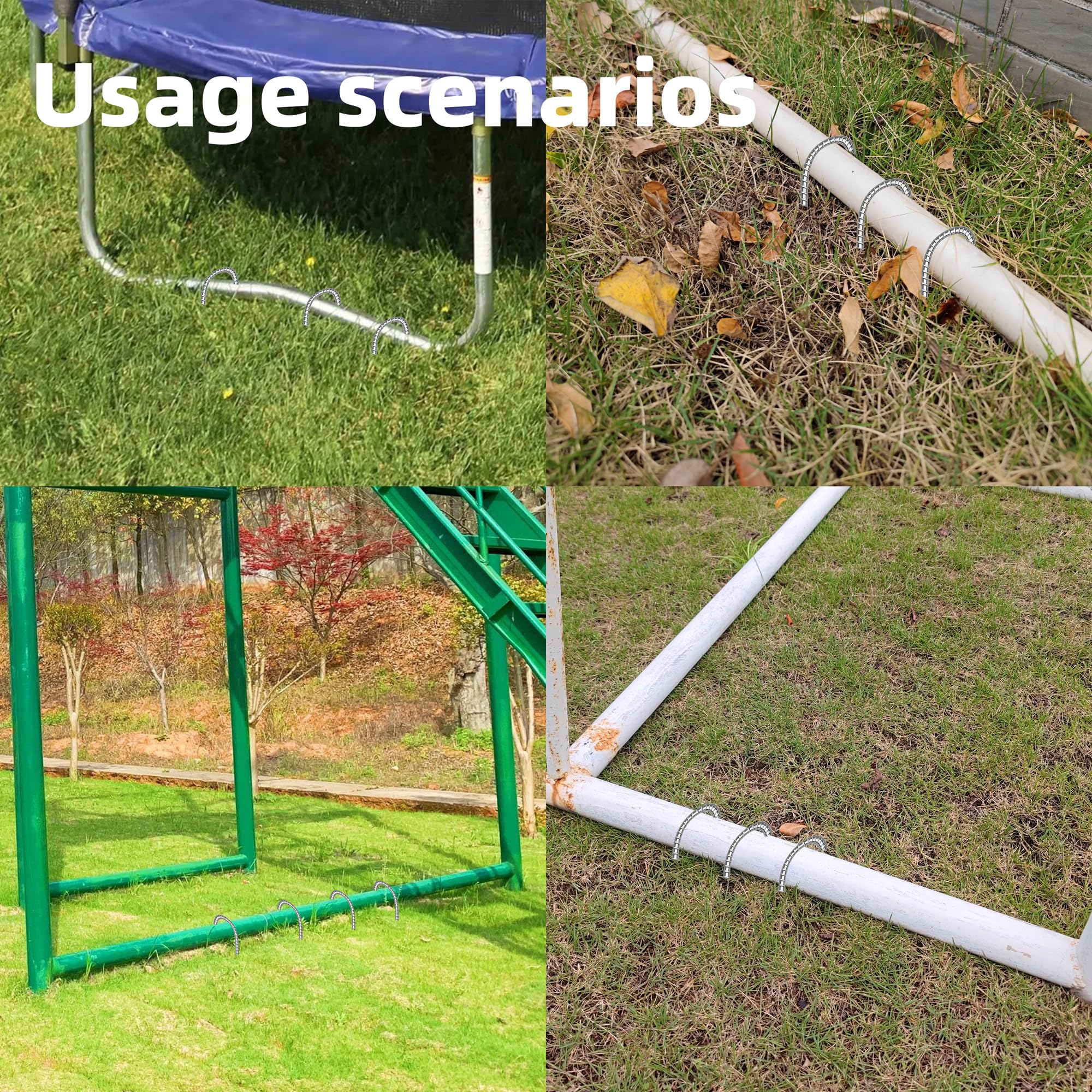 ESSFF sturdy stake withstands rain, snow, wind during outdoor use.