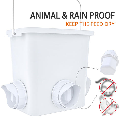 Essilnn 2.6 gallon feed buckets ready for use