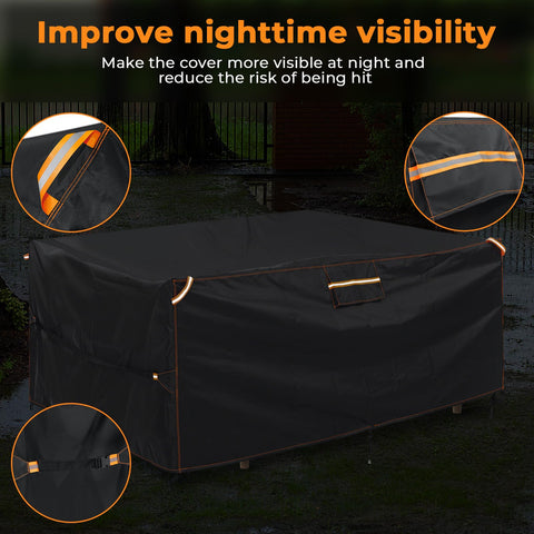 ESSORT secure fastening with buckles and straps holds cover in place.