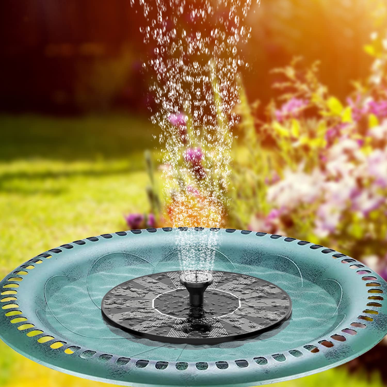 Butterflies and birds enjoy moving water from the Estefanlo pump.