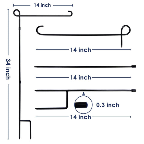 ESTTOP flag base features 10 cm wide feet for stable ground placement.