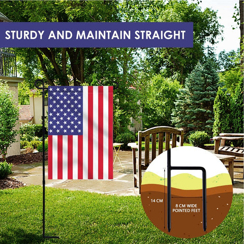 ESTTOP flag holder with easy assembly keeps your flag upright and secure.
