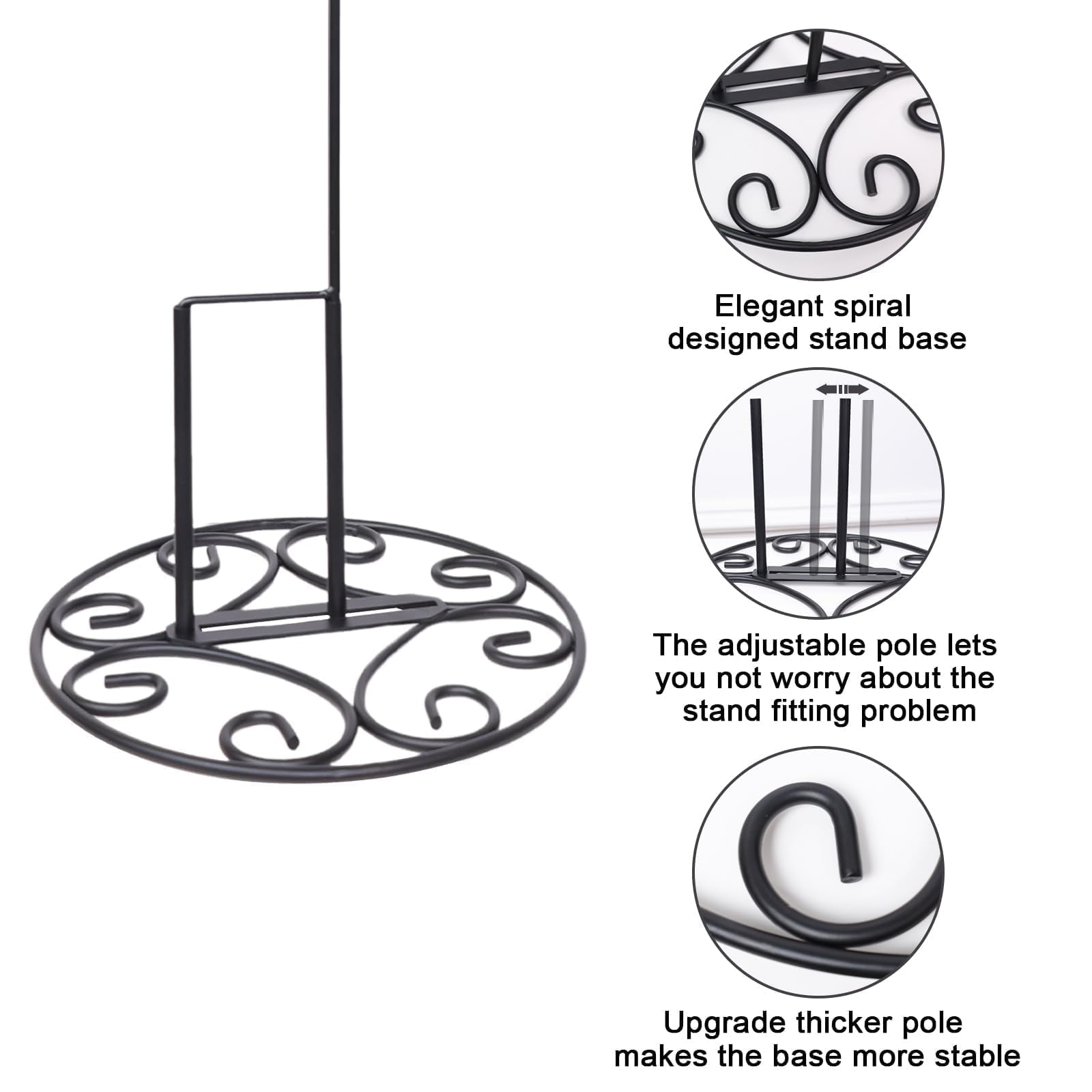 ESTTOP garden flag stand base wind-stability in action for yard flags