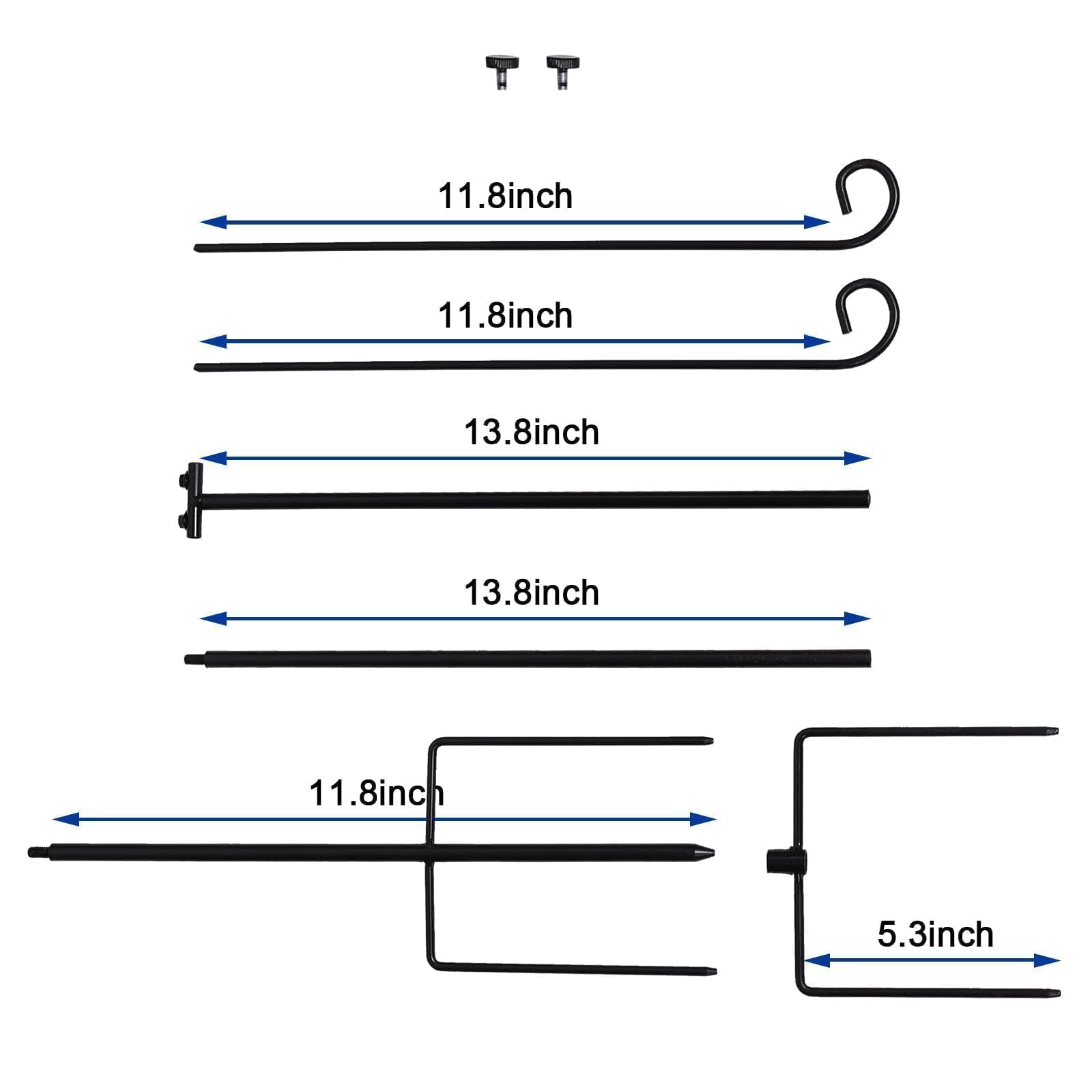 ESTTOP heavy-duty pole detail showing sturdy, bend-resistant construction
